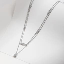 MODIAN Moissanite D Color Double Layer Pendant Necklace 925 Sterling Silver Round Stylish Choker Necklace For Women Jewelry