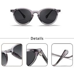 CATERSIDE Round Polarized Sunglasses Men Propionic High Quality Sun Glasses Women Punk Outdoor Driving Fishing Eyewear UV400