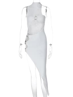 Sexy Hollow Black White Maxi Summer Dress Women Bodycon Club Birthday Party Dress Woman Clothing Midi Evening Dresses Vestidos
