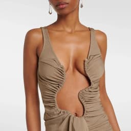 Women Sexy U Asymmetrical Hollow Party Dress Spring Ruffle Slim Pleated Long Dress New Summer Sleeveless Backless Zip Maxi Dress