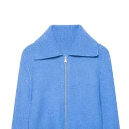 Nlzgmsj 2026 Spring New Round Solid Color Knitted Open Cardigan Women Lapel Zipper Leisure Knitted Top