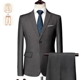 2025 New Men's Business Casual Suit for Weddings Male Solid Colour Formal Suit Sets Men Prom Party Tuxedo Dress