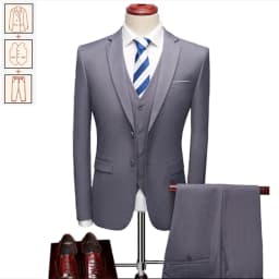 2025 New Men's Business Casual Suit for Weddings Male Solid Colour Formal Suit Sets Men Prom Party Tuxedo Dress