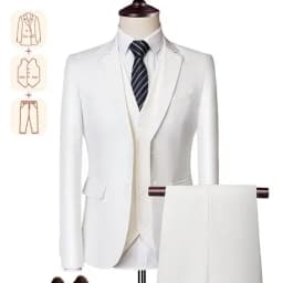 2025 New Men's Business Casual Suit for Weddings Male Solid Colour Formal Suit Sets Men Prom Party Tuxedo Dress