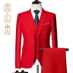2025 New Men's Business Casual Suit for Weddings Male Solid Colour Formal Suit Sets Men Prom Party Tuxedo Dress