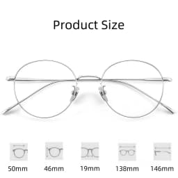 Xbora Fashion Round Optical Prescription Glasses Custom Reading Myopia Multifocal Titanium Alloy Eyewear For Men and Women 1644