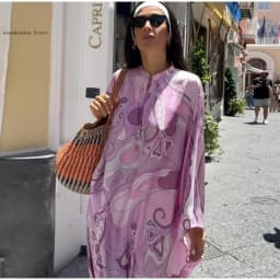 Summer Beach Vacation Outfit Robe Oversized Women's Print Kaftan Maxi Dress with Pattern Loose Fit Full Sleeve Long Dresses
