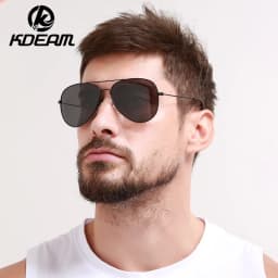 Air Force Pilot Sunglasses Men Polarized 62mm Frame Width Large Sun Glasses Male UVA/UVB Sunglass de sol With Case
