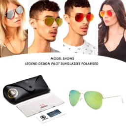 Air Force Pilot Sunglasses Men Polarized 62mm Frame Width Large Sun Glasses Male UVA/UVB Sunglass de sol With Case