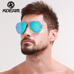 Air Force Pilot Sunglasses Men Polarized 62mm Frame Width Large Sun Glasses Male UVA/UVB Sunglass de sol With Case