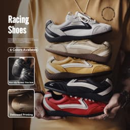 Maden Unisex Fall Vintage Patchwork Racing Shoes Breathable German Trainers Sneakers Thin Sole Casual Lace-Up Sport Winter Shoes