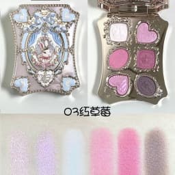 Flower Knows Garden Matte Pearlescent Powder Fine Six Color Eye Shadow Contour Palette Long Lasting Makeup Glitter Eyeshadow