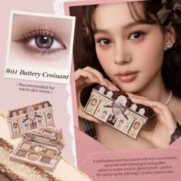 Flower Knows Garden Matte Pearlescent Powder Fine Six Color Eye Shadow Contour Palette Long Lasting Makeup Glitter Eyeshadow