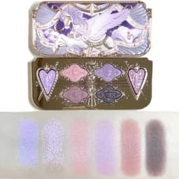 Flower Knows Garden Matte Pearlescent Powder Fine Six Color Eye Shadow Contour Palette Long Lasting Makeup Glitter Eyeshadow