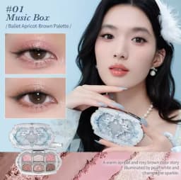 Flower Knows Garden Matte Pearlescent Powder Fine Six Color Eye Shadow Contour Palette Long Lasting Makeup Glitter Eyeshadow