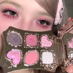 Flower Knows Garden Matte Pearlescent Powder Fine Six Color Eye Shadow Contour Palette Long Lasting Makeup Glitter Eyeshadow