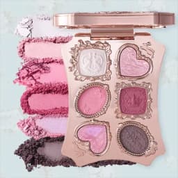 Flower Knows Garden Matte Pearlescent Powder Fine Six Color Eye Shadow Contour Palette Long Lasting Makeup Glitter Eyeshadow