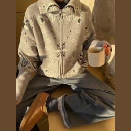 2026 Spring Loose Knit Jacquard Stand Collar Women Cardigan Zipper Full Sleeve Pockets Loose Sweater Fashion Lady Soft Knitwear