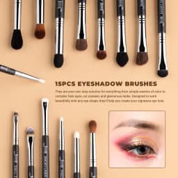 Jessup Makeup Brushes Set Professional 35pcs Premium Synthetic Labeled Make up Brush for Foundation Eyeshadow Concealer Contour