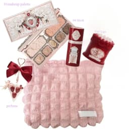 Makeup Set Flower Knows Bunny Garden Collection 6 Color Eyeshadow Palette Embossed Blusher Shine Lipstick Kit Maquiagem