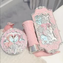 Makeup Set Flower Knows Bunny Garden Collection 6 Color Eyeshadow Palette Embossed Blusher Shine Lipstick Kit Maquiagem