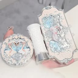 Makeup Set Flower Knows Bunny Garden Collection 6 Color Eyeshadow Palette Embossed Blusher Shine Lipstick Kit Maquiagem