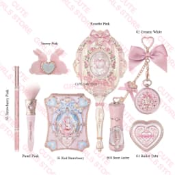 Makeup Set Flower Knows Bunny Garden Collection 6 Color Eyeshadow Palette Embossed Blusher Shine Lipstick Kit Maquiagem