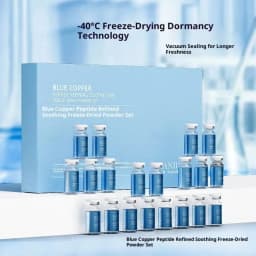 Blue Copper Peptide Freeze Drying Set Freeze-dried Powder, Improve Wrinkle Essence Shrink Pores Acne Treatment Skin Care Set