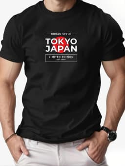 New Summer Men's Japan Tokyo Letter 3D Print T-Shirts Short Sleeves Tee Shirt Oversized Fashion Tops Casual Tees Men's Clothing