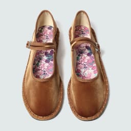 2026 Spring Designer Ballet Flats for Women Luxury Velvet Floral Pattern Buckle Design Mary Jane Shoes Elegant Party Dress Shoes