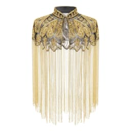 Sequins Beaded Evening Cape Women Fringed Shawl Wraps Flapper Dresses Art Decor for Wedding Party