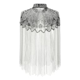 Sequins Beaded Evening Cape Women Fringed Shawl Wraps Flapper Dresses Art Decor for Wedding Party