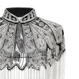 Sequins Beaded Evening Cape Women Fringed Shawl Wraps Flapper Dresses Art Decor for Wedding Party