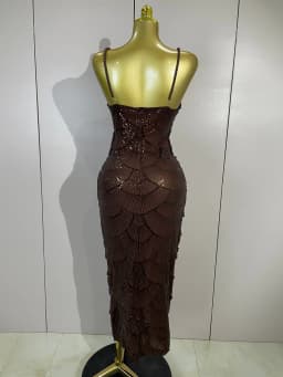 Elegance Pearl Beading Sequins Sleeveless Sexy Strap Bodycon Long Dress Women Celebrate Evening Party Birthday Outfit Vestido