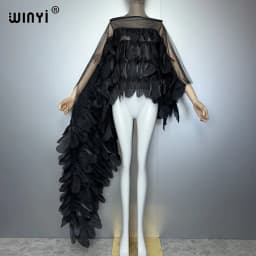 WINYI Summer Cape Sexy Women's Tops Outer Tower Irregular Sleeve Top Monocolour Fashion Poncho