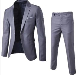 Mens Wedding Two Piece Suit Groom Best Man Slim Casual Dress