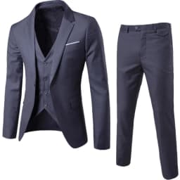 Mens Wedding Two Piece Suit Groom Best Man Slim Casual Dress