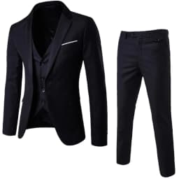 Mens Wedding Two Piece Suit Groom Best Man Slim Casual Dress