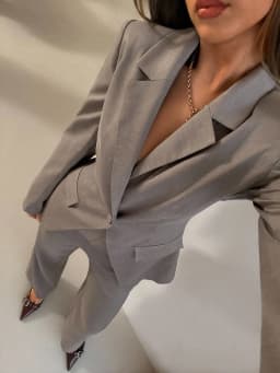 2026 Women's 2 Piece Business Suit, Elegant Lapel Collar Single Breasted Blazer + High Waist Wide Leg Pants Set, Formal Office W