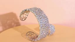 CWWZircons Luxury Chunky Cubic Zirconia Inlay Wide Big Open Cuff Bangle and Ring Dubai Wedding Bridal Party Jewelry Sets T0190