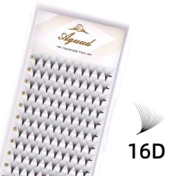 AGUUD 10 Trays/Lot Korea Premade Russian Volume Lashes Super Fans Needle Pointy Stem Narrow Base Promade Fans Eyelash Extensions
