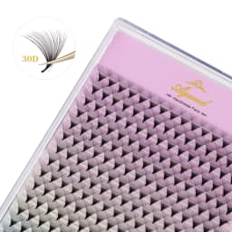 AGUUD 10 Trays/Lot Korea Premade Russian Volume Lashes Super Fans Needle Pointy Stem Narrow Base Promade Fans Eyelash Extensions