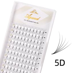 AGUUD 10 Trays/Lot Korea Premade Russian Volume Lashes Super Fans Needle Pointy Stem Narrow Base Promade Fans Eyelash Extensions