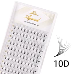 AGUUD 10 Trays/Lot Korea Premade Russian Volume Lashes Super Fans Needle Pointy Stem Narrow Base Promade Fans Eyelash Extensions