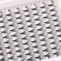 AGUUD 10 Trays/Lot Korea Premade Russian Volume Lashes Super Fans Needle Pointy Stem Narrow Base Promade Fans Eyelash Extensions