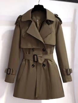 Spring Autumn Trench Coat Women 2026 New Korean Double Breasted Mid-Long Woman Trench Coat Overcoat Windbreaker Female Outerwear