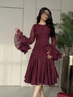 TWOTWINSTYLE Women's Dress Irregular Pleated Patchwork Fashion Long Lantern Sleeve Waist Cinching Mini Dresses 2024 New Clothing