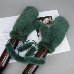 Winter Real Mink Fur Gloves Fashion Soft Warm 100%Natural Mink Fur Gloves Lady Good Elastic Genuine Fur Gloves Knitted Fur Glove