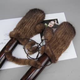 Winter Real Mink Fur Gloves Fashion Soft Warm 100%Natural Mink Fur Gloves Lady Good Elastic Genuine Fur Gloves Knitted Fur Glove