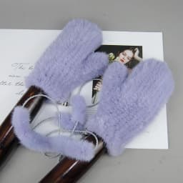 Winter Real Mink Fur Gloves Fashion Soft Warm 100%Natural Mink Fur Gloves Lady Good Elastic Genuine Fur Gloves Knitted Fur Glove